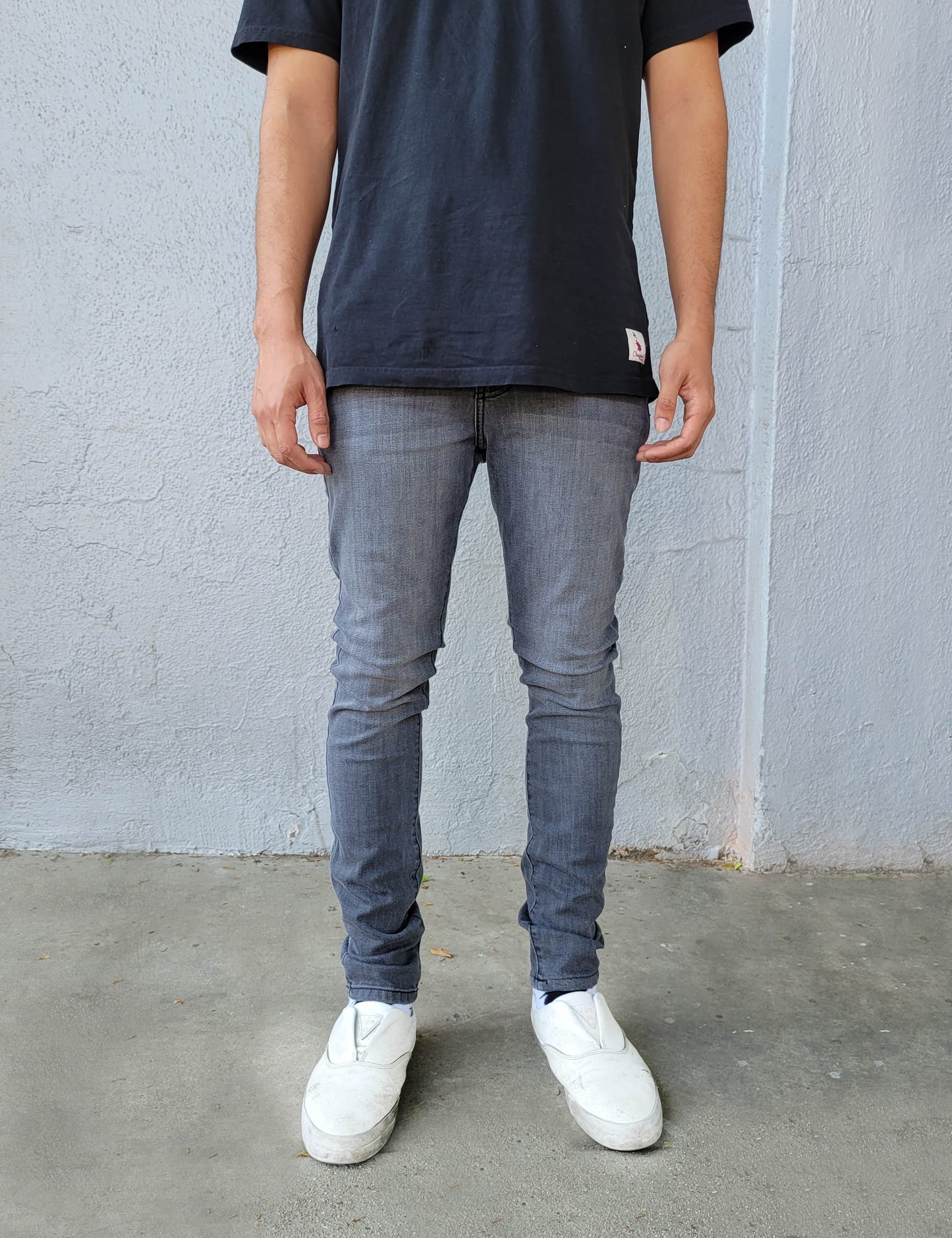 Faded Charcoal Denim Jeans