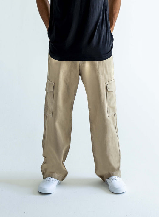 Khaki Baggy Cargo Pants