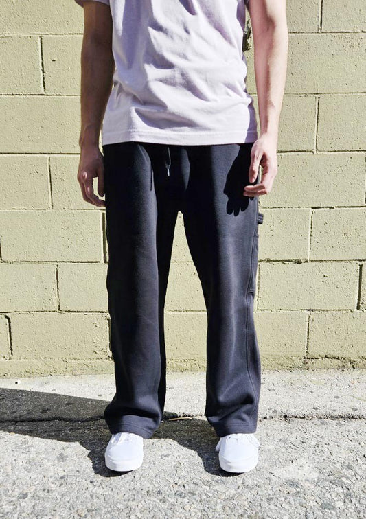 Black Baggy Cargo Sweatpants